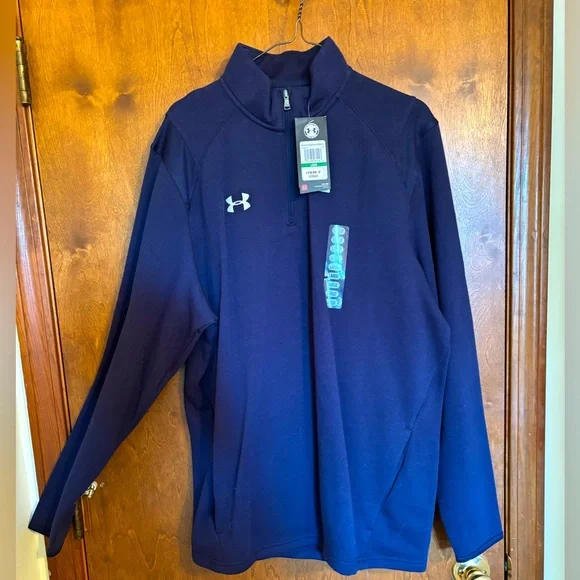 Under Armour Dark Blue Zip Pullover - Picture 1 of 5